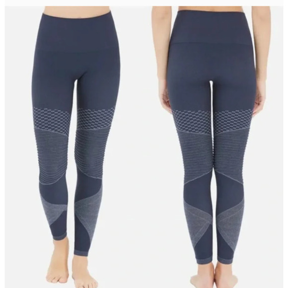 Spanx Dark Blue Highrise Seamless Ankle Look At Me Now Moto Leggings Size 1X - Picture 8 of 8
